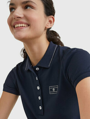 Tommy Hilfiger CRYSTAL embellished poloshirt style desert sky mt XS