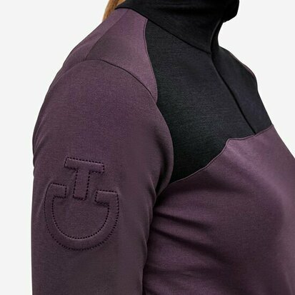 Cavalleria Toscana Techwool half zip Aubergine  fw22 turtleneck Maat XS