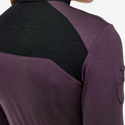 Cavalleria Toscana Techwool half zip Aubergine  fw22 turtleneck Maat XS