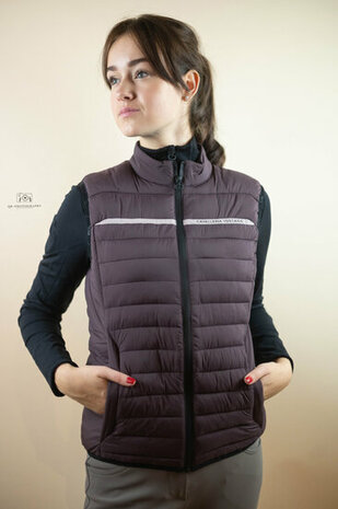 Cavalleria Toscana team highland quilted nylon bodywarmer aubergine Maat S