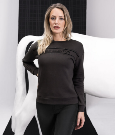 Pikeur AW'23 Sweater licorice met tekst  mt 40