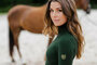 Equestrian Stockholm Forest Green knitted polo top maat L_